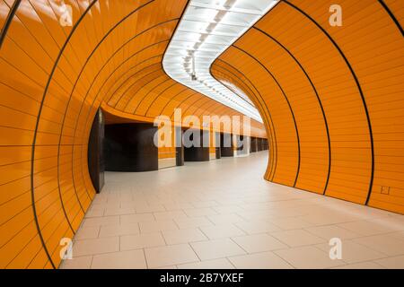 U-Bahnhof Marienplatz in München, Deutschland Stockfoto