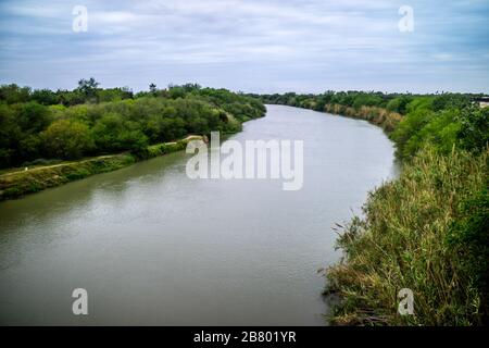 Der wichtigste Fluss Rio Grande in Nuevo Progreso, Mexiko Stockfoto