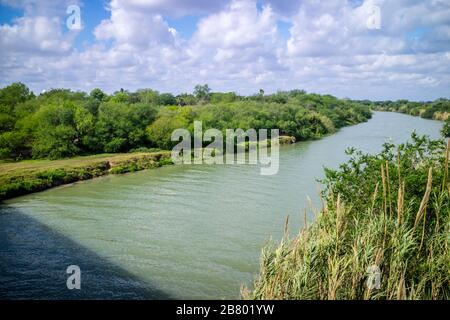 Der wichtigste Fluss Rio Grande in Nuevo Progreso, Mexiko Stockfoto