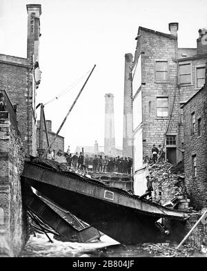 Zusammenbruch von Cheshire's Shop, Burnley, Lancashire, Anfang der 1900er Jahre Stockfoto