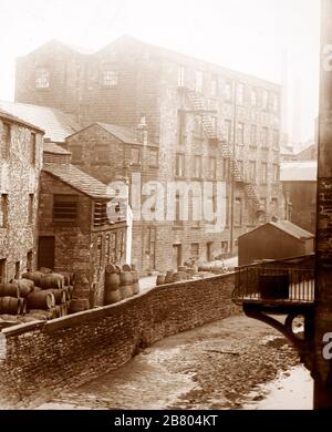 King's Mill, Burnley, Lancashire, Anfang der 1900er Jahre Stockfoto