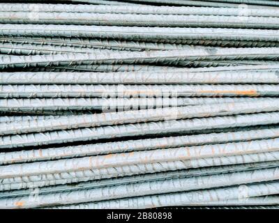 Ein Bild von Stahlstangen Stockfoto