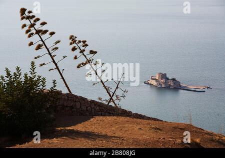Nauplia. Halbinsel Peleponese. Argolischer Golf. Egean Meer, Mittelmeer. Griechenland (Hellas), Europa. Stockfoto