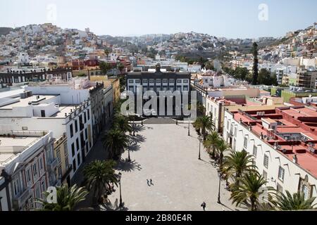 Blick vom Turm der Kathedrale Santa Ana in Las Palmas, Gran Canaria Stockfoto