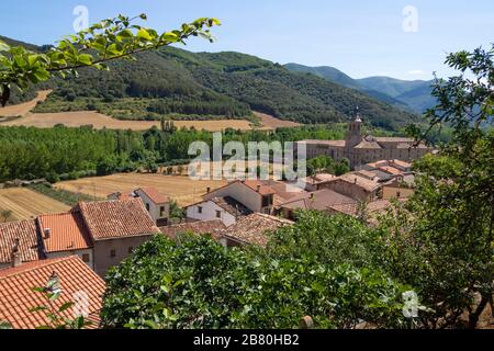 San Millan de la Cogolla Dorf in der Provinz La Rioja, Spanien Stockfoto