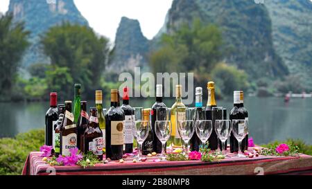 Yangshuo Mountain Retreat, Guilin Yangshuo China Stockfoto