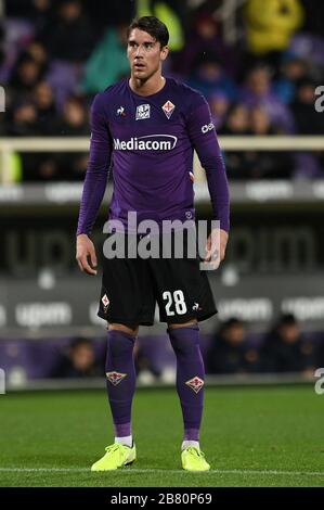 Januar 2020, Florenz, Italien: Florenz, Italien, , 01. Januar 2020, Dusan Vlahovic (Fiorentina) während - Credit: LM/Matteo Papini (Credit Image: © Matteo Papini/LPS über ZUMA Wire) Stockfoto