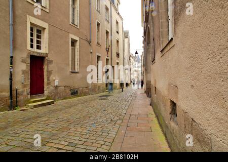 Sonntag, 15. März 2020:. Schloss Nantes Frinace der bretonischen Herzogtümer) ist eine große Burg in der Stadt Nantes Stockfoto