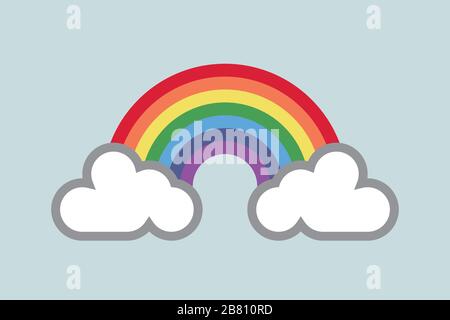 Ein Regenbogen für Hoffnung und Wunsch Stock Vektor