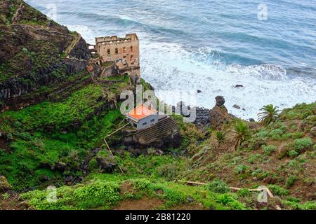 Alter Wasseraufzug, Hamilton House, Tenera, Kanarische Inseln Stockfoto