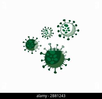Vektorgrafiken Grippe, Krankheit, Viren. Coronavirus - EINE weltweite Pandemie Stock Vektor