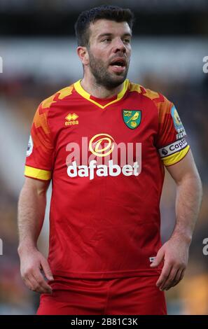 Grant Hanley von Norwich City während des Premier-League-Spiels in Molineux, Wolverhampton. Stockfoto