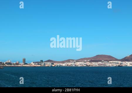 Las Palmas de Gran Canaria City Skyline im Sommer Stockfoto