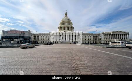 WASHINGTON D.C., USA - 30. JANUAR 2020: United States Capitol Building in Washington DC. US-Regierungsdenkmal in der Hauptstadt. Nationale politische Macht, Stockfoto