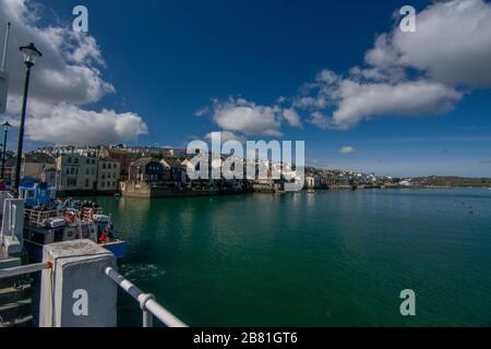 Falmouth, entlang des Flusses FAL Stockfoto