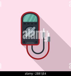 Symbol für Multimeter prüfen. Flache Abbildung des Vektorsymbols für Testmultimeter für Webdesign Stock Vektor