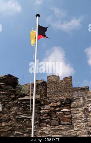 Burg Liebenstein am Rhein Stockfoto