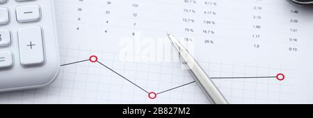 Buchhaltungs- und Statistikforschung Stockfoto