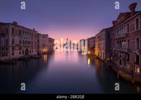 Ponte dell'Accademia in Venedig (Italien) Stockfoto