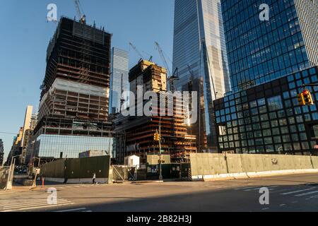 Entwicklung auf der Westseite Manhattans in New York am Freitag, 13. März 2020. (© Richard B. Levine) Stockfoto
