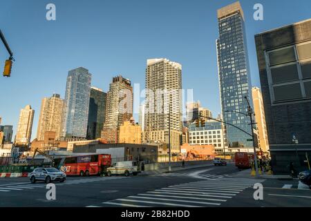 Entwicklung auf der Westseite Manhattans in New York am Freitag, 13. März 2020. (© Richard B. Levine) Stockfoto