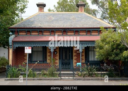 Traditionelles viktorianisches Haus Melbourne, Australien Stockfoto