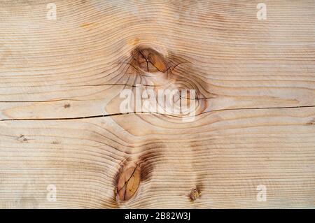 Gerissener Holztextur und natürliches Muster mit alten Knoten Stockfoto