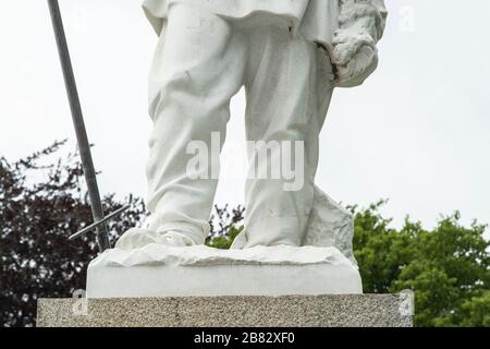 Statue von Robert Falcon Scott von Kathleen Scott, Christchurch, Südinsel Neuseeland Stockfoto