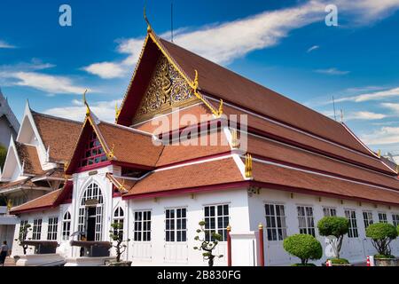 Klassische thailändische Architektur im Nationalmuseum von Bangkok, Thailand Stockfoto