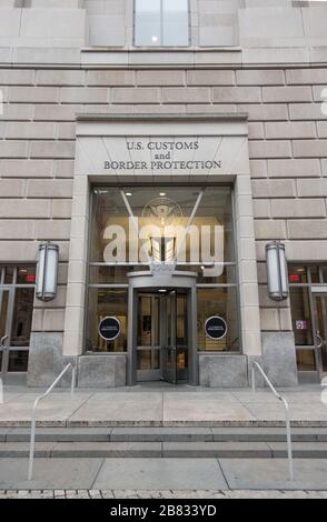 U.S. Custom and Border Protection, alias CBP, Headquarters Eingang, Washington, DC. Stockfoto