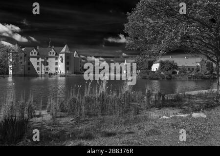 Schloss Glückburg, Glücksburg, Renaissancebau aus dem 16. Jahrhundert, Sitz des ehemaligen Dukedom Glücksburg-Sonderburg, Schleswig-Holstein, Deutschland, Stockfoto