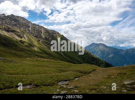 Wandern auf dem rund um den Großglockner Berg, dem höchsten Berg Österreichs, Österreich/Europa Stockfoto