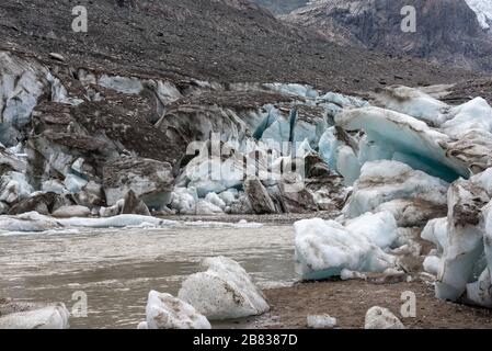 Pasterze-Gletscher am Großglockner Berg, dem höchsten Berg Österreichs, Österreich/Europa Stockfoto