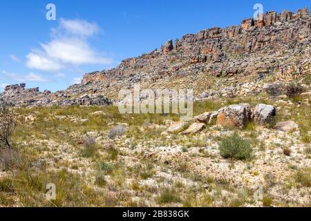 Landschaft auf dem Cederberg in der Nähe von Clanwilliam, Westkaper, Südafrika Stockfoto