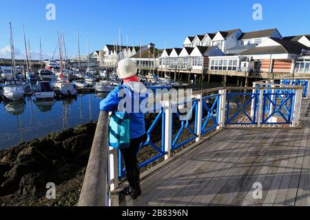 Town Quay Yacht Marina, Southampton, Hampshire County, England, Großbritannien Stockfoto