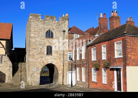 Westgate in alten Stadtmauern, Southampton, County Hampshire, England, Vereinigtes Königreich Stockfoto