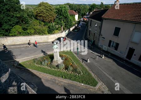 Die allgemeine Ansicht von Auvers-sur-Oise.Auvers-sur-Oise.Ile-de-France.France Stockfoto