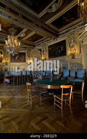 Der Salon Louis XIII, der Geburtsort des französischen Königs von Ludwig XIII. Im Schloss Chateau de Fontainebleau.Fontainebleau.seine-et-Marne.France Stockfoto