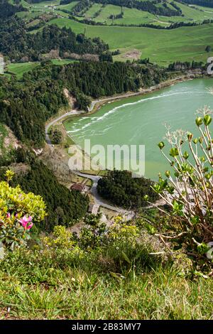 Portugal, Azoren, Acores, Sao Miguel, Pico da Ferro, Lagoa das Furnas, Furnas, Stockfoto