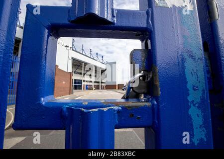 Everton Football Club und Umgebung während des Coronavirus Ausbruchs Stockfoto