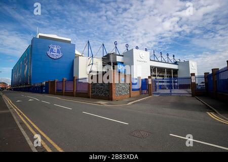 Everton Football Club und Umgebung während des Coronavirus Ausbruchs Stockfoto