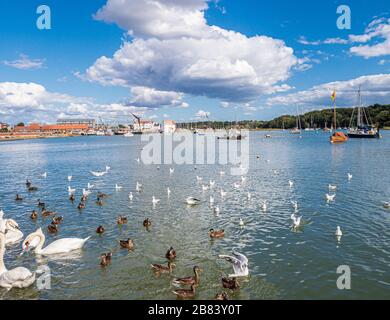 Blick auf Woodbridge in Essex Stockfoto