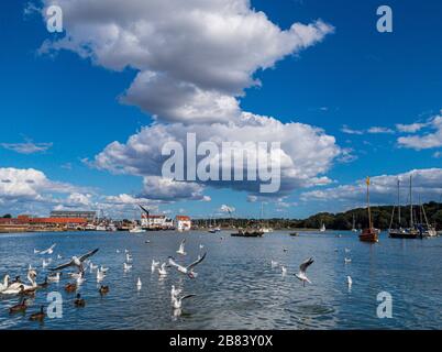 Blick auf Woodbridge in Essex Stockfoto