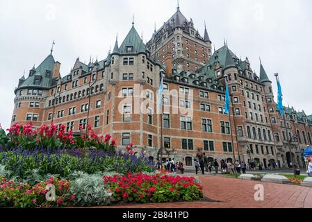 Quebec, Kanada, 3. September 2018:berühmtes Hotel Fairmont Le Chateau Frontenac in Quebec City QC Canada Stockfoto