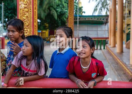 Das schwimmende Dorf Kampong Phluk, Kambodscha. Stockfoto