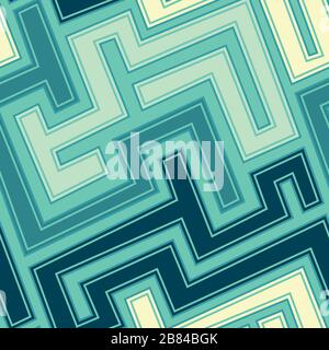 Klassisches, blaues Kurvenmuster Stock Vektor