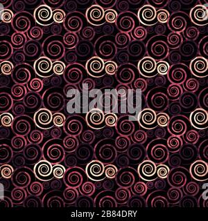 Vintage rot spiralig nahtlos Stock Vektor