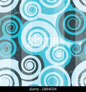 Abstrakte blaue Spirale nahtlos Stock Vektor