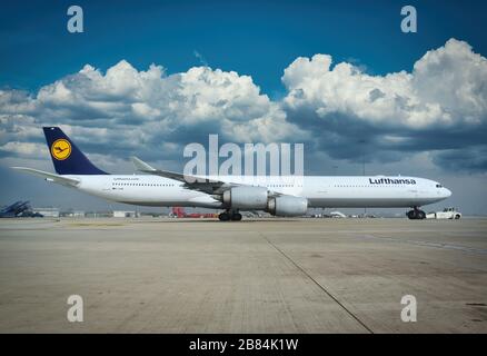Lufthansa Airlines Airbus A340 Stockfoto