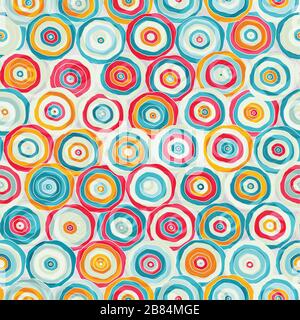 Helles abstraktes psychedelisches nahtloses Muster Stock Vektor